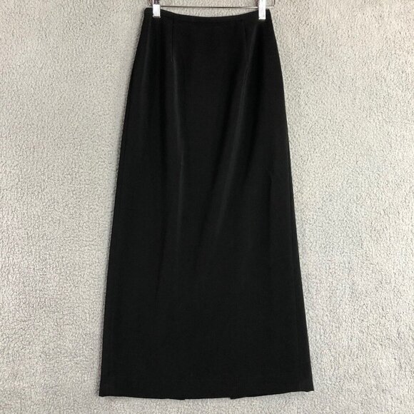 Votre Nom Collection Black Lined A-Line Maxi Skirt Size 36 US 4 - Picture 1 of 9